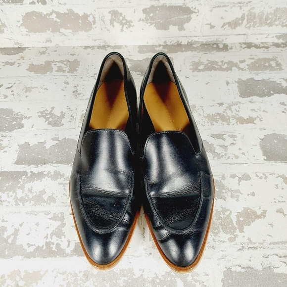 Everlane Women's Black Leather Modern Loafers V331 - Picture 1 of 8
